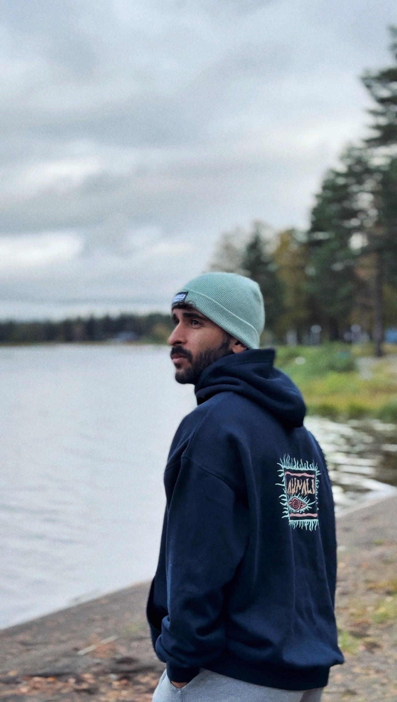 SUDADERA MAUNALU AZUL